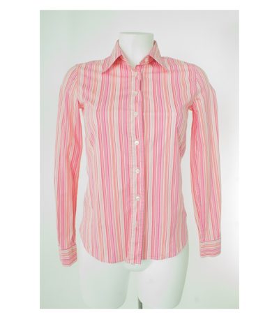 HUGO BOSS Damen Bluse Shirt Gr. DE 32 Mehrfarbig Baumwolle