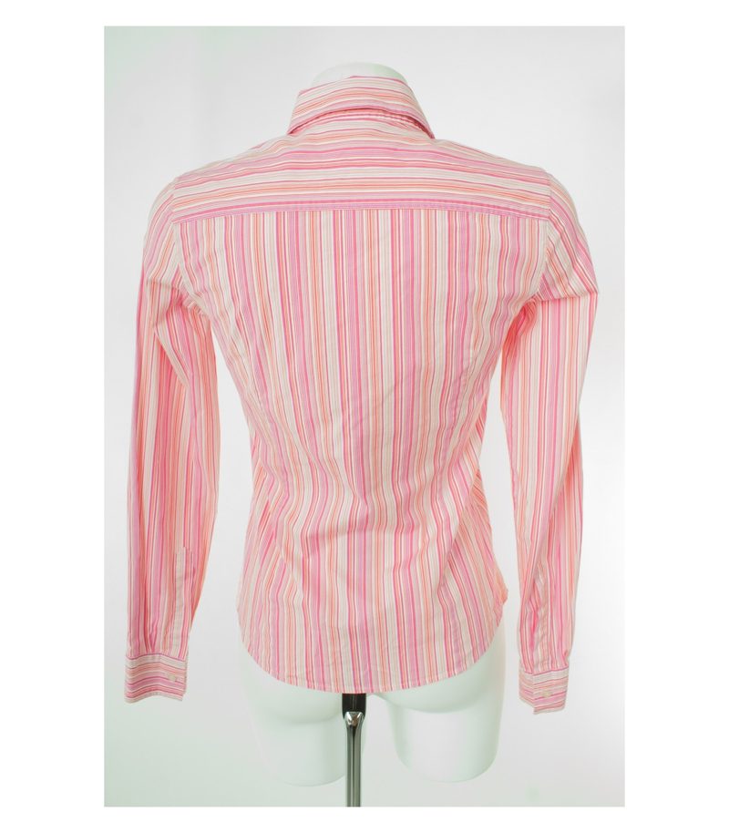 HUGO BOSS Damen Bluse Shirt Gr. DE 32 Mehrfarbig Baumwolle – Foto 3