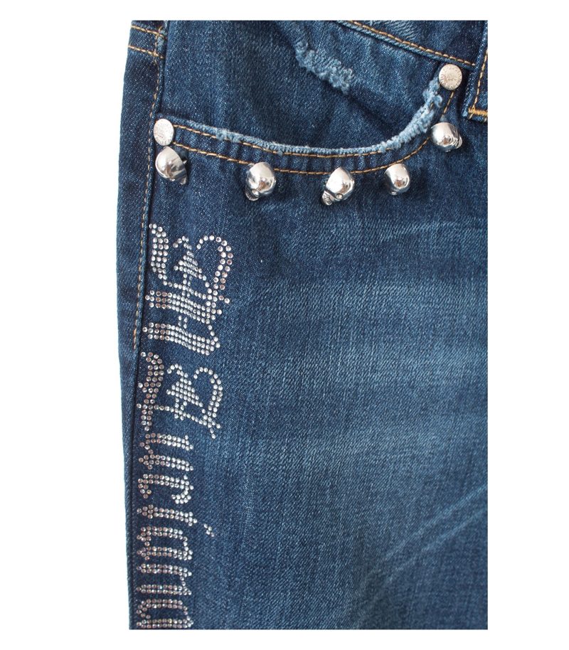 Damen Jeans Hose Gr. W27 Blau Baumwolle – Foto 4