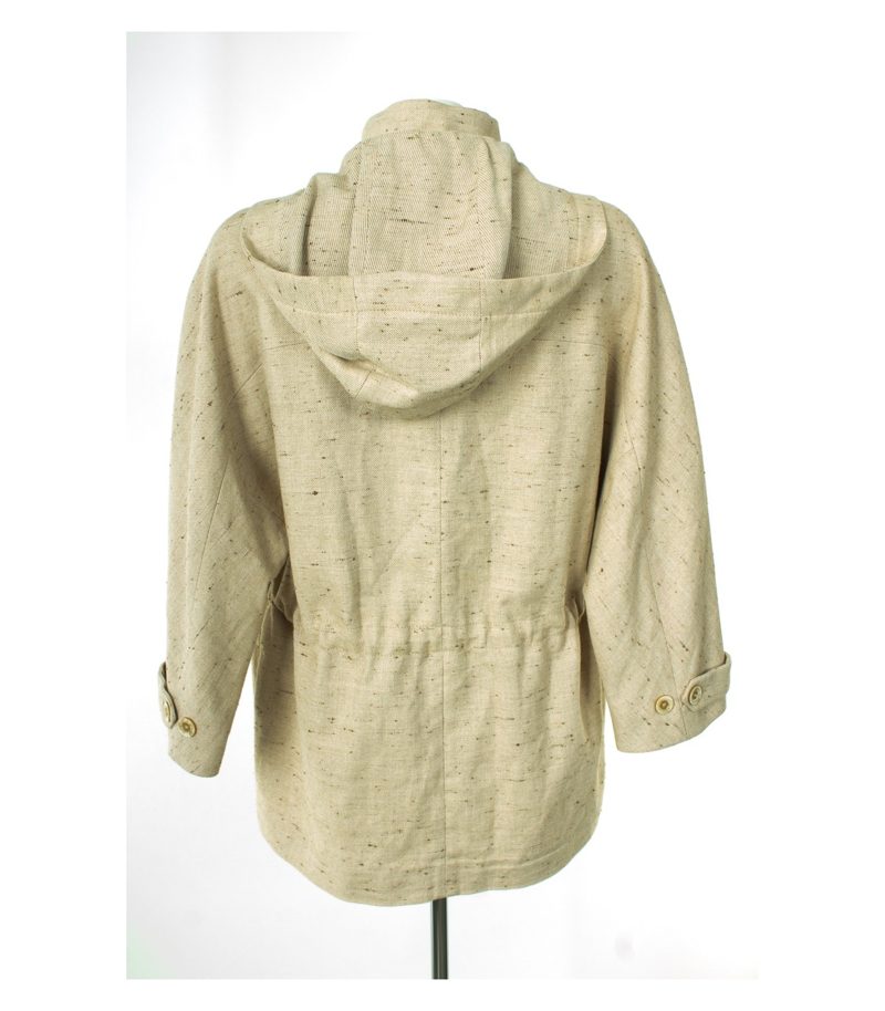 Massimo Dutti Damen Jacke Kapuzenjacke Gr. L Mehrfarbig Baumwolle Leinen Viskose – Foto 3