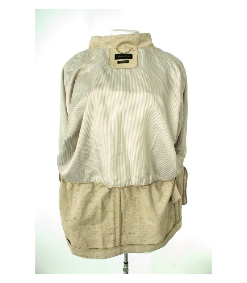 Massimo Dutti Damen Jacke Kapuzenjacke Gr. L Mehrfarbig Baumwolle Leinen Viskose – Foto 6