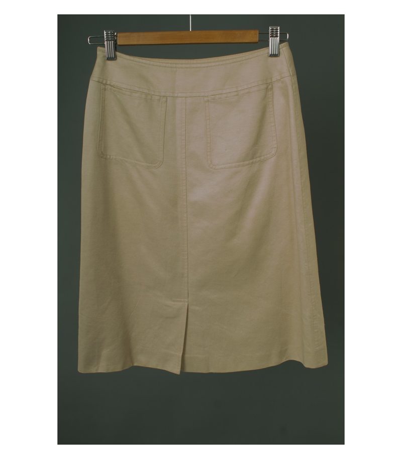 Laurel Damen Rock Minirock Gr. DE 34 Beige Baumwolle – Foto 3