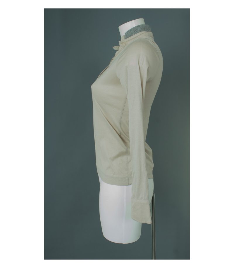 SPOON Damen Shirt Langarmshirt Longsleeve Poloshirt Gr. S Baumwolle Wolle – Foto 2