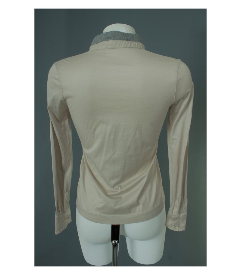 SPOON Damen Shirt Langarmshirt Longsleeve Poloshirt Gr. S Baumwolle Wolle – Foto 3