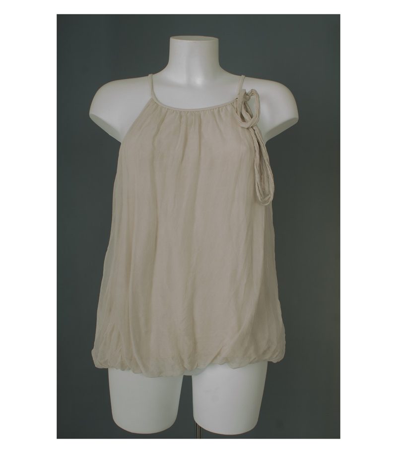 Damen Top Shirt Gr. DE 36 Beige Seide – Foto 1
