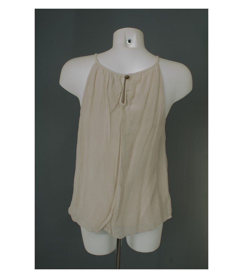 Damen Top Shirt Gr. DE 36 Beige Seide – Foto 3