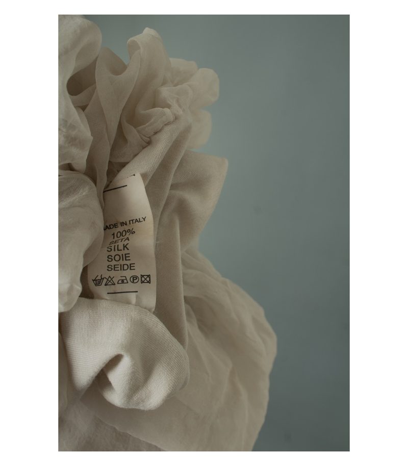 Damen Top Shirt Gr. DE 36 Beige Seide – Foto 4