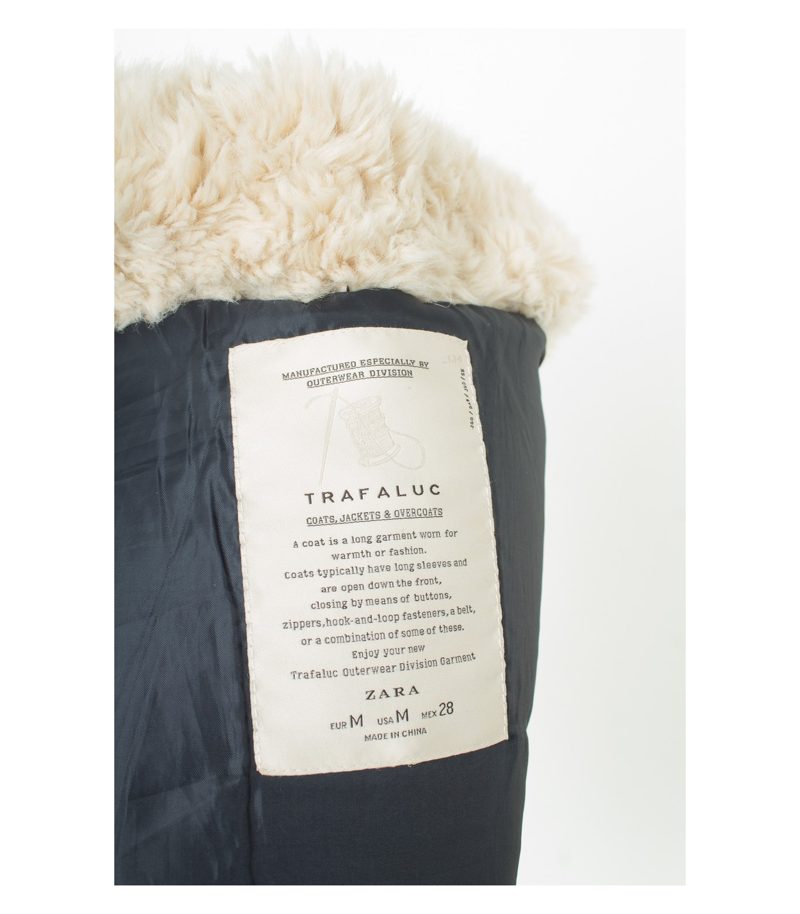 ZARA Damen TRAFALUC Weste Veste Strickweste Steppweste Kapuzenweste Gr. M Blau – Foto 4