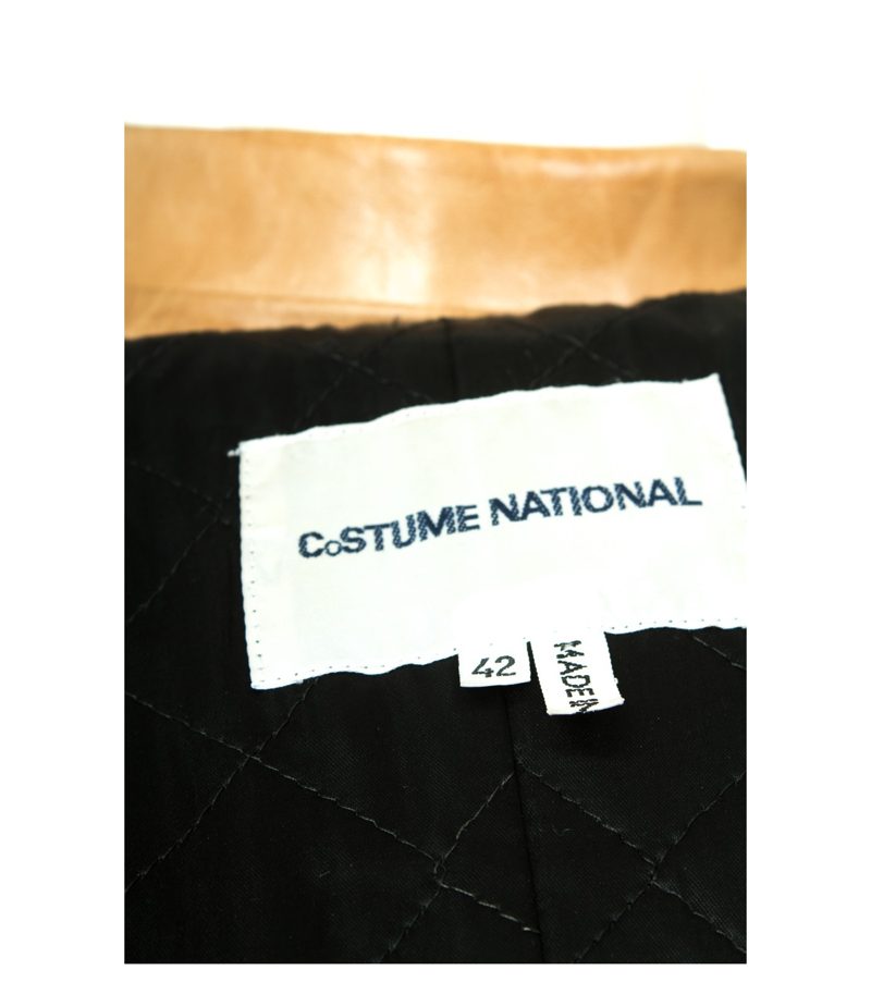 CoSTUME NATIONAL Damen Mantel Ledermantel Gr. DE 36/IT 42 Braunbeige Leder – Foto 7