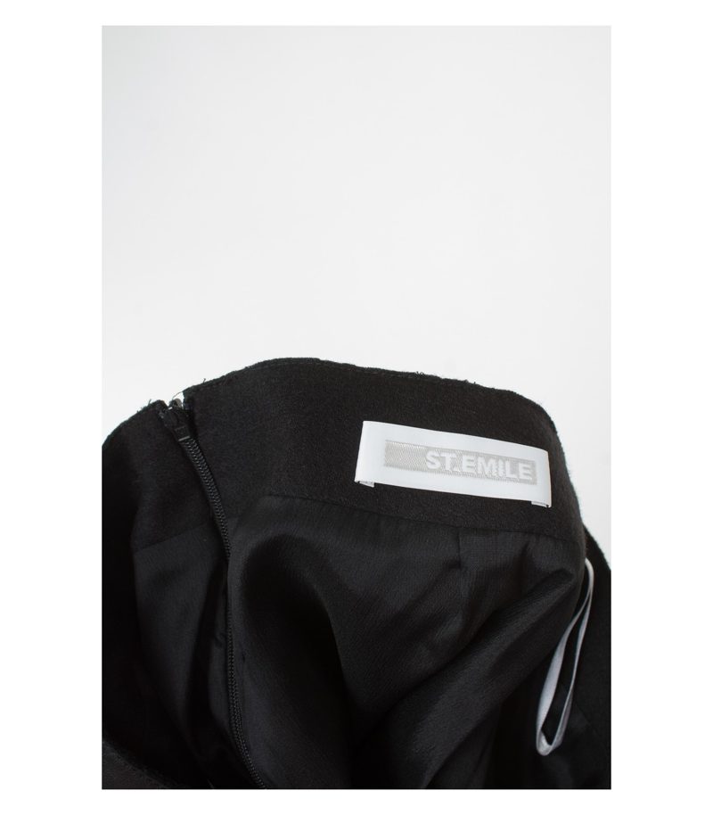 ST.EMILE Damen Rock Gr. DE 34 Schwarz Baumwolle Leder – Foto 3