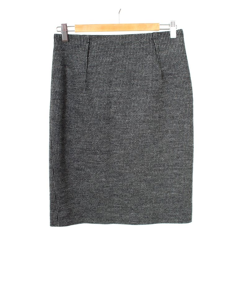 PAULE KA Damen Rock Gr. DE 34 Schwarz/Grau Wolle – Foto 1