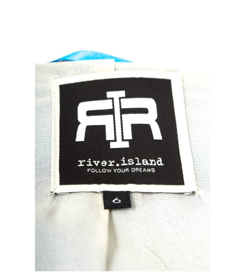 river. island Damen Blazer Gr. DE 32/UK 6 Blau Viskose – Foto 5