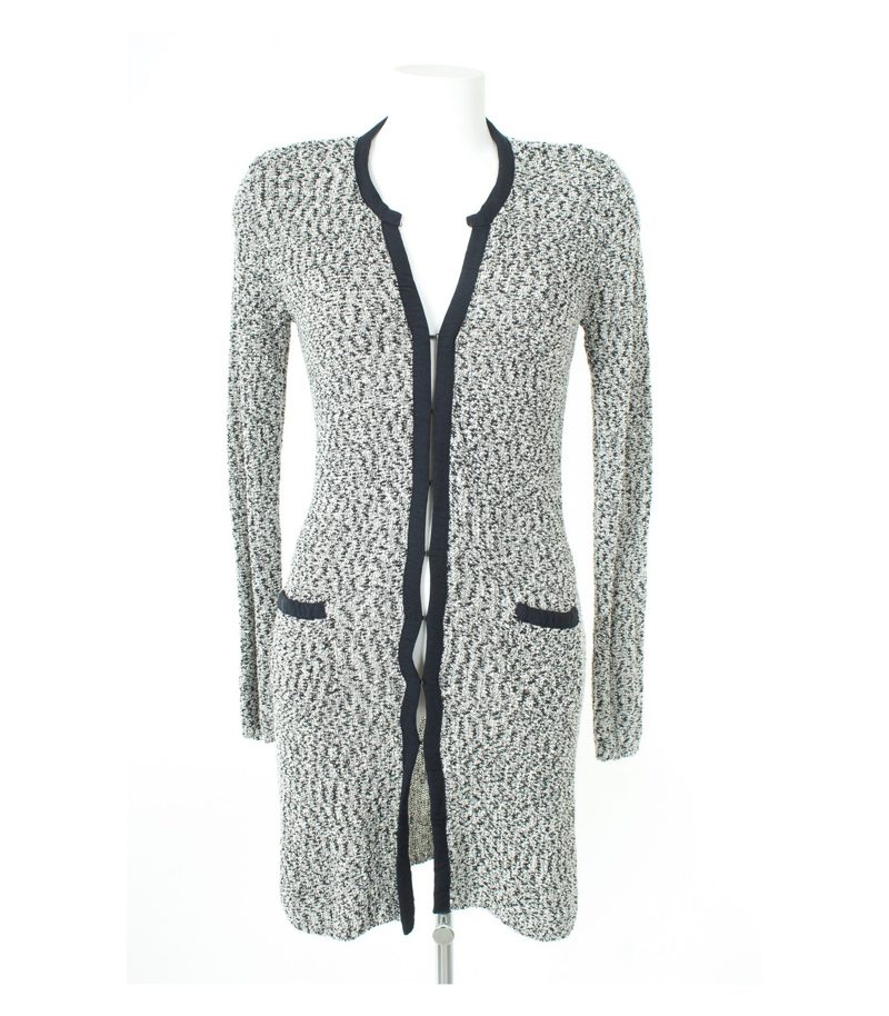 AMBIENTE Damen Strickmantel Gr. DE 38 Mehrfarbig Knit Baumwolle Viskose – Foto 1