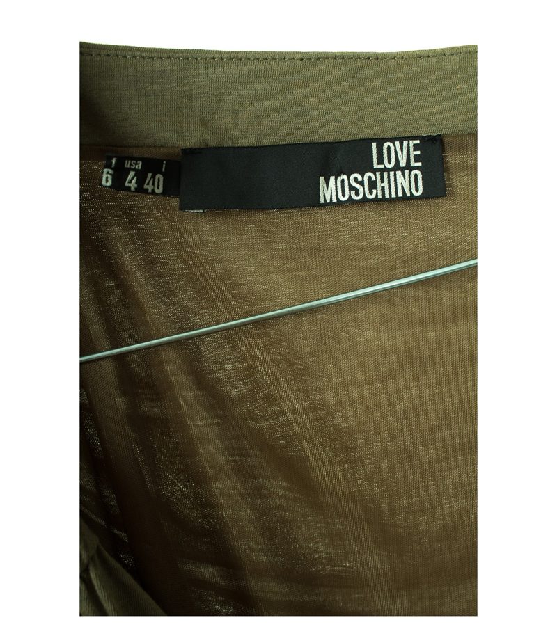 LOVE MOSCHINO Damen Kleid Gr. DE 36 Khaki Baumwolle – Foto 4