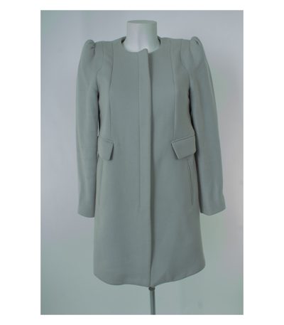 ZARA Damen WOMAN Mantel Gr. M Grau Wolle