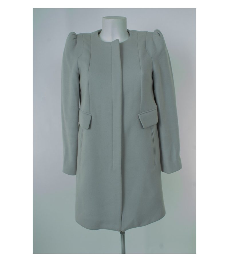 ZARA Damen WOMAN Mantel Gr. M Grau Wolle – Foto 1