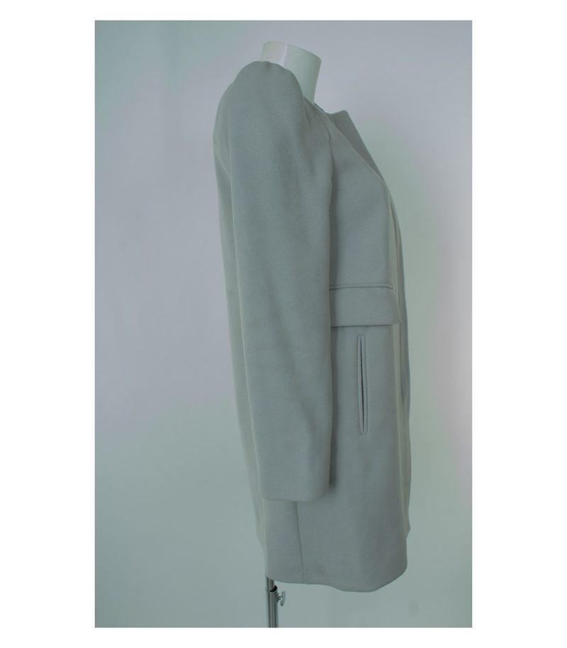 ZARA Damen WOMAN Mantel Gr. M Grau Wolle – Foto 2
