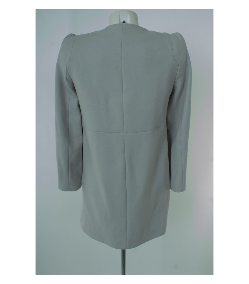 ZARA Damen WOMAN Mantel Gr. M Grau Wolle – Foto 3