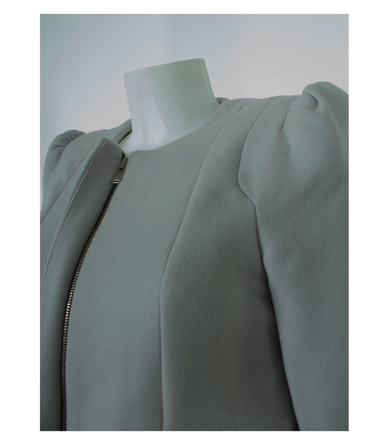 ZARA Damen WOMAN Mantel Gr. M Grau Wolle – Foto 4