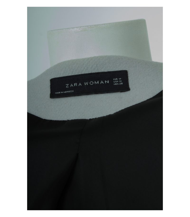 ZARA Damen WOMAN Mantel Gr. M Grau Wolle – Foto 6