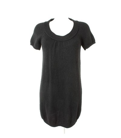 STILE BENETTON Damen Kleid Strickkleid Gr. S Schwarz Mohair