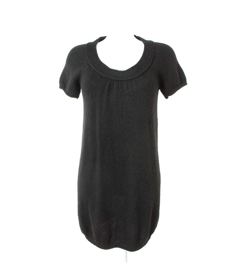 STILE BENETTON Damen Kleid Strickkleid Gr. S Schwarz Mohair – Foto 1