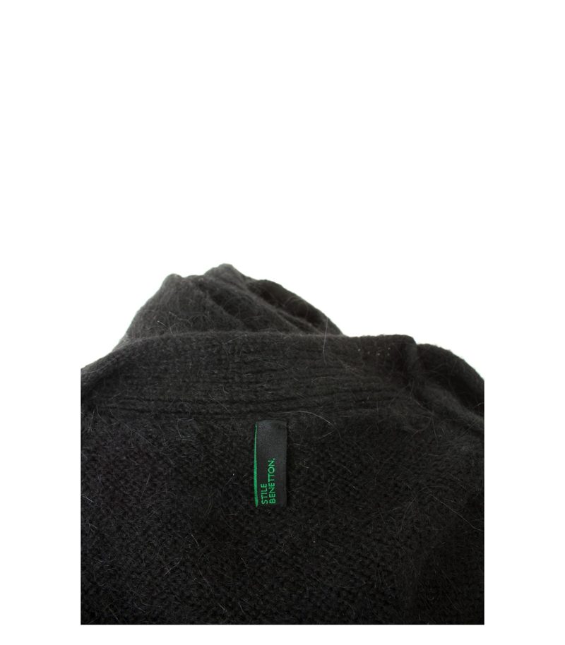 STILE BENETTON Damen Kleid Strickkleid Gr. S Schwarz Mohair – Foto 4