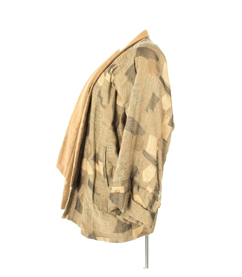 elemente clemente Damen Jacke Vintage Gr. 0/DE 36 Leinen Baumwolle – Foto 2
