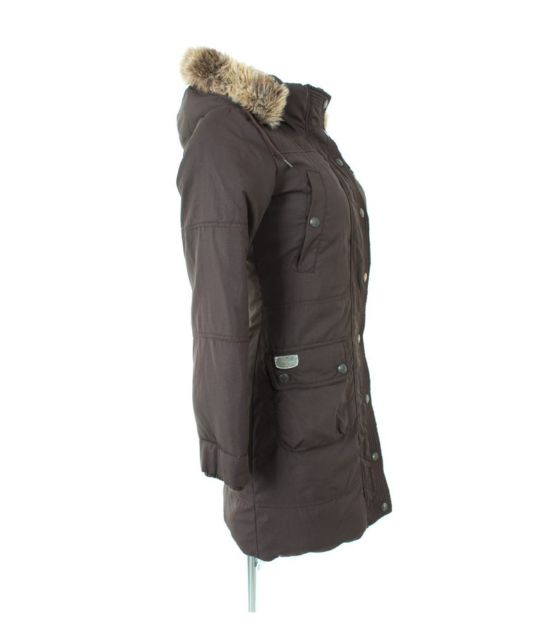 Pepe Jeans LONDON Damen Daunenmantel Mantel Gr. S Braun Daunen – Foto 2