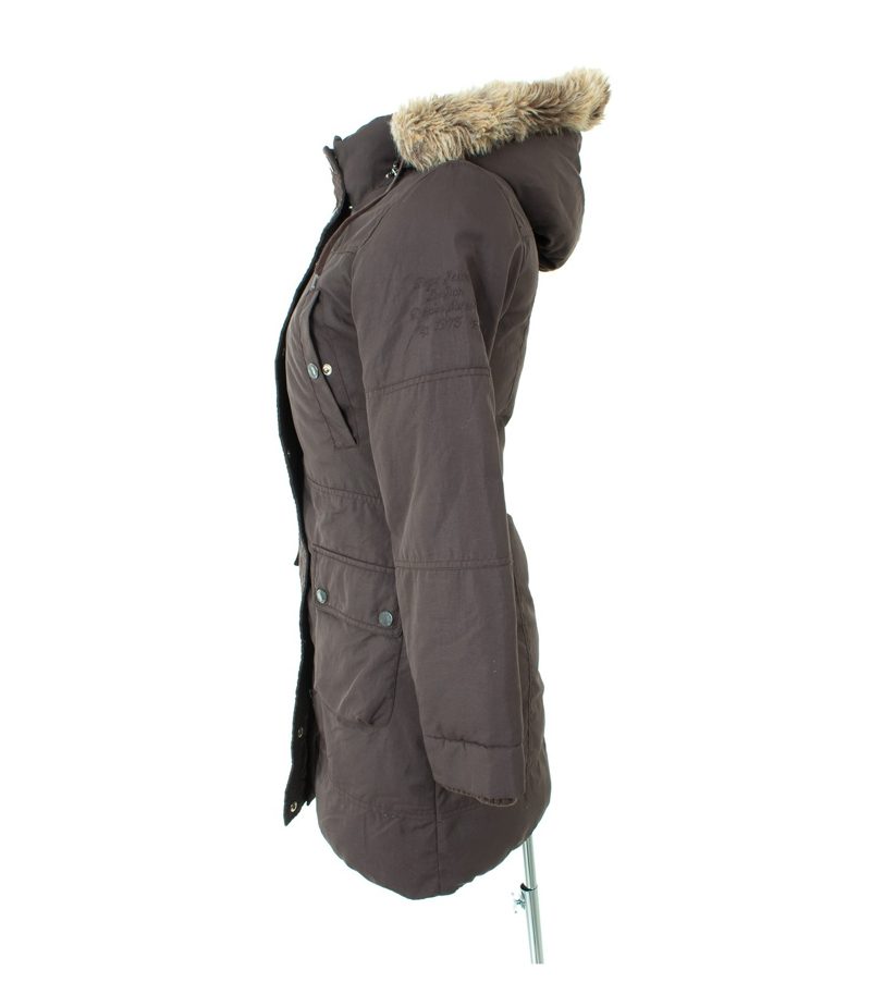 Pepe Jeans LONDON Damen Daunenmantel Mantel Gr. S Braun Daunen – Foto 4