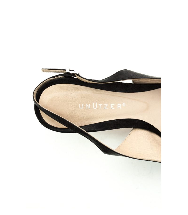 UNÜTZER Damen Pumps High Heels Gr. EU 38,5 Schwarz Leder – Foto 4