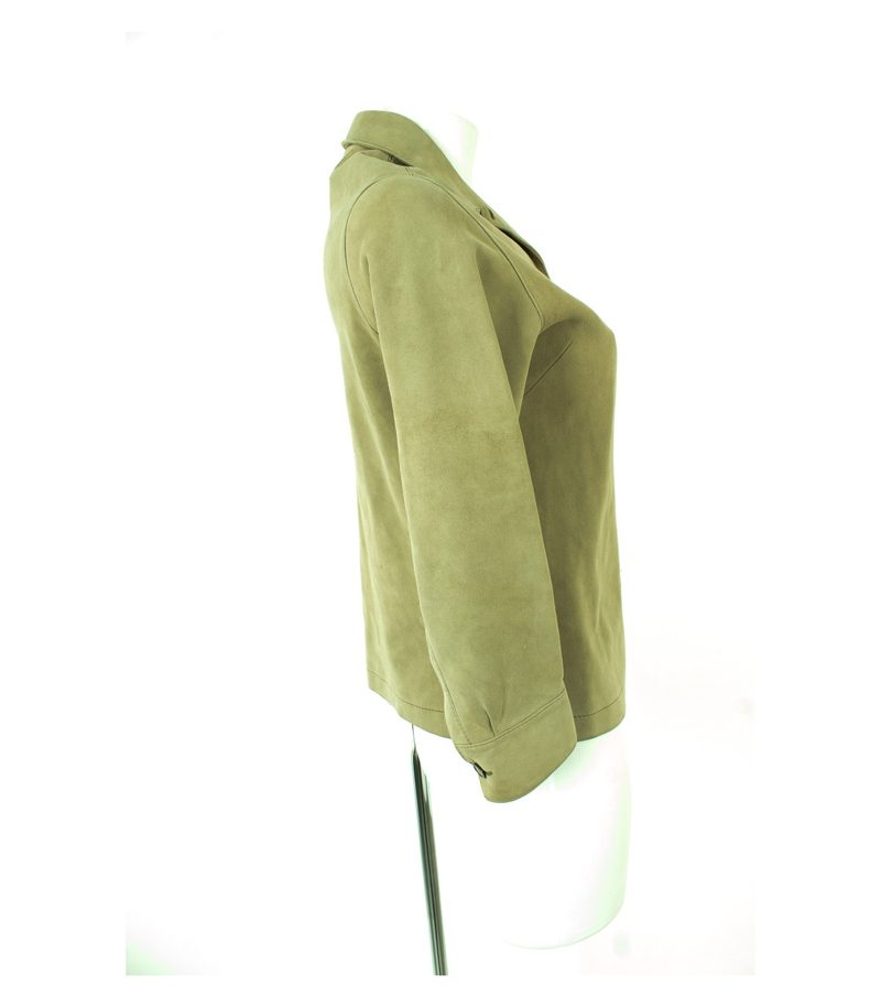 Moliner S.A Damen Lederjacke Gr. DE 38 in olivgrau – Foto 2