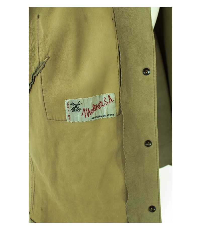 Moliner S.A Damen Lederjacke Gr. DE 38 in olivgrau – Foto 7