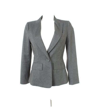 STEFANEL Damen Blazer Gr. DE 36 Grau Viskose
