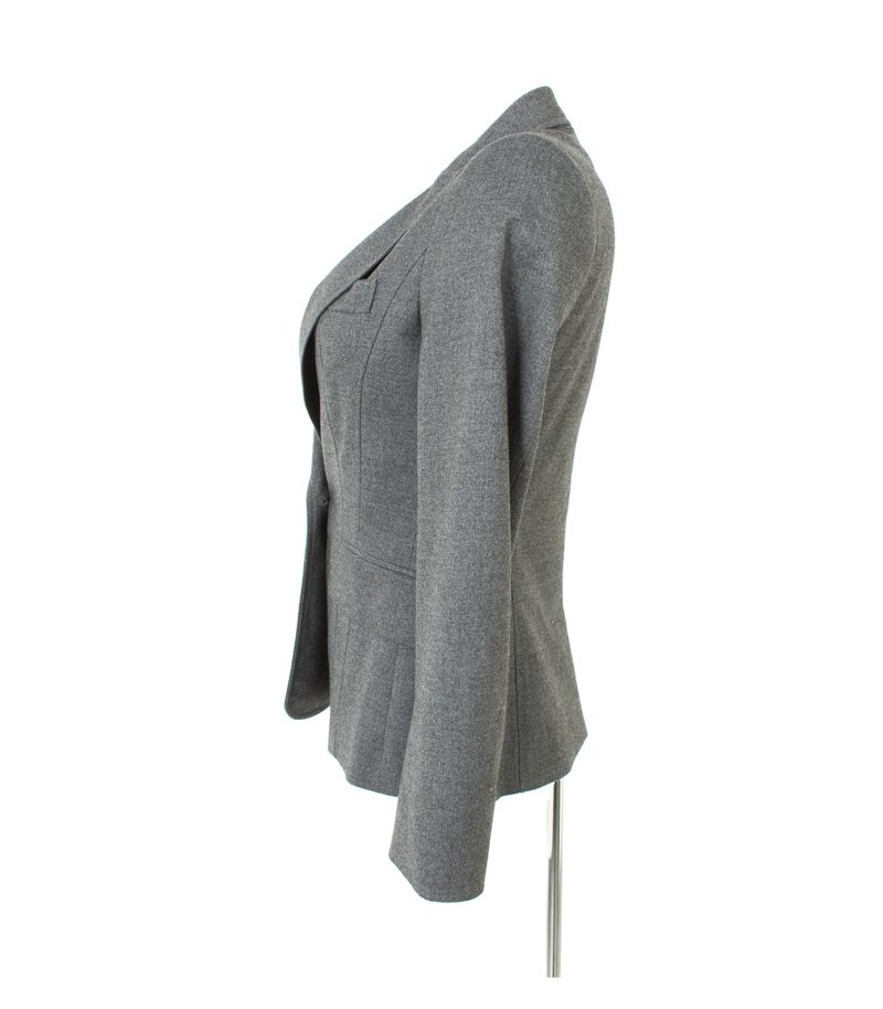 STEFANEL Damen Blazer Gr. DE 36 Grau Viskose – Foto 2