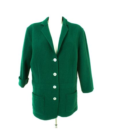 hessnatur Damen Blazer Jackett DE 48 Grün Wolle