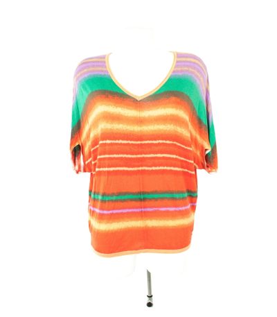 comma, Damen Pullover Pulli Gr. DE 36 Mehrfarbig Viskose Baumwolle