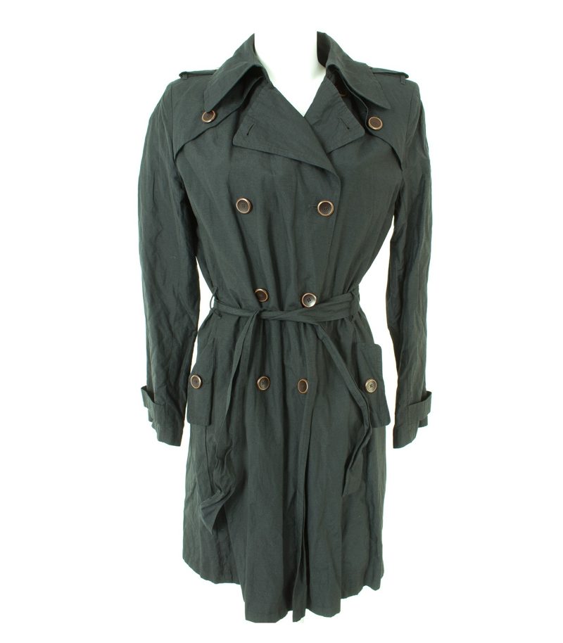 UN1 DEUX2 TROIS3 Damen Mantel Trenchcoat Gr. DE 38 Schwarz Baumwolle – Foto 1