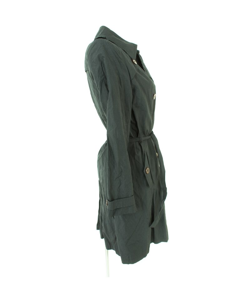 UN1 DEUX2 TROIS3 Damen Mantel Trenchcoat Gr. DE 38 Schwarz Baumwolle – Foto 2