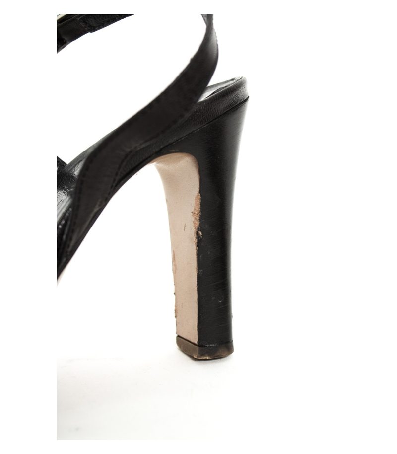 STRENESSE GROUP Sandaletten Gr. EU 39 Damen Schuhe High Heels Pumps Schwarz Leder – Foto 4