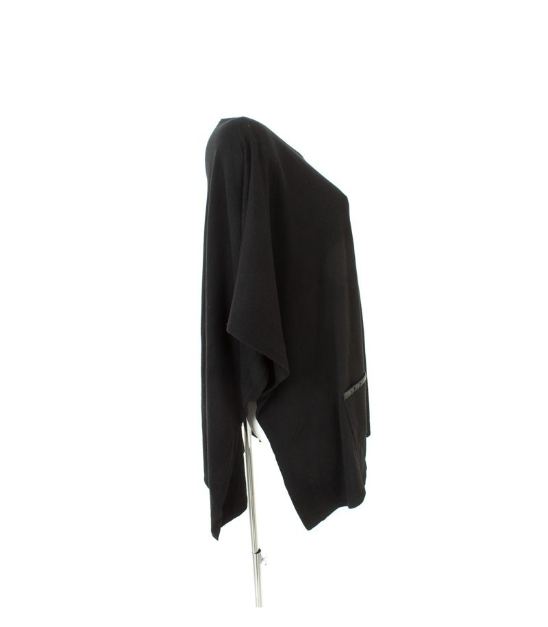 TALBOTS Damen Poncho Umhang Cape Gr.S/M Schwarz Knit – Foto 2