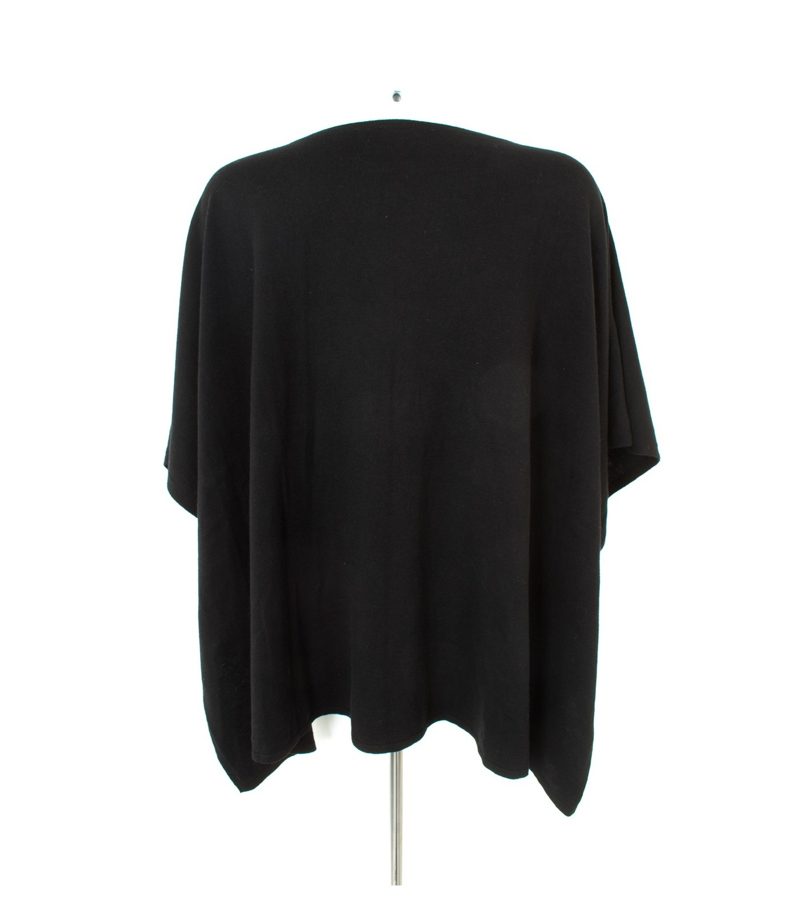 TALBOTS Damen Poncho Umhang Cape Gr.S/M Schwarz Knit – Foto 3