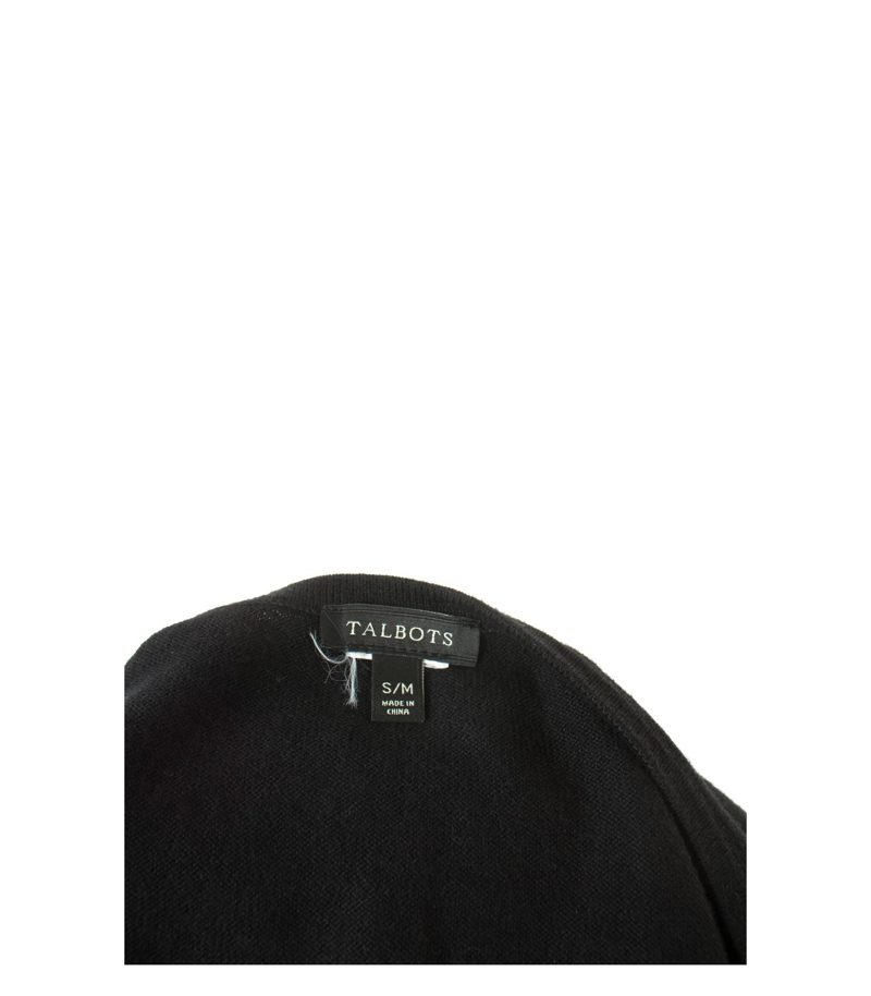 TALBOTS Damen Poncho Umhang Cape Gr.S/M Schwarz Knit – Foto 4