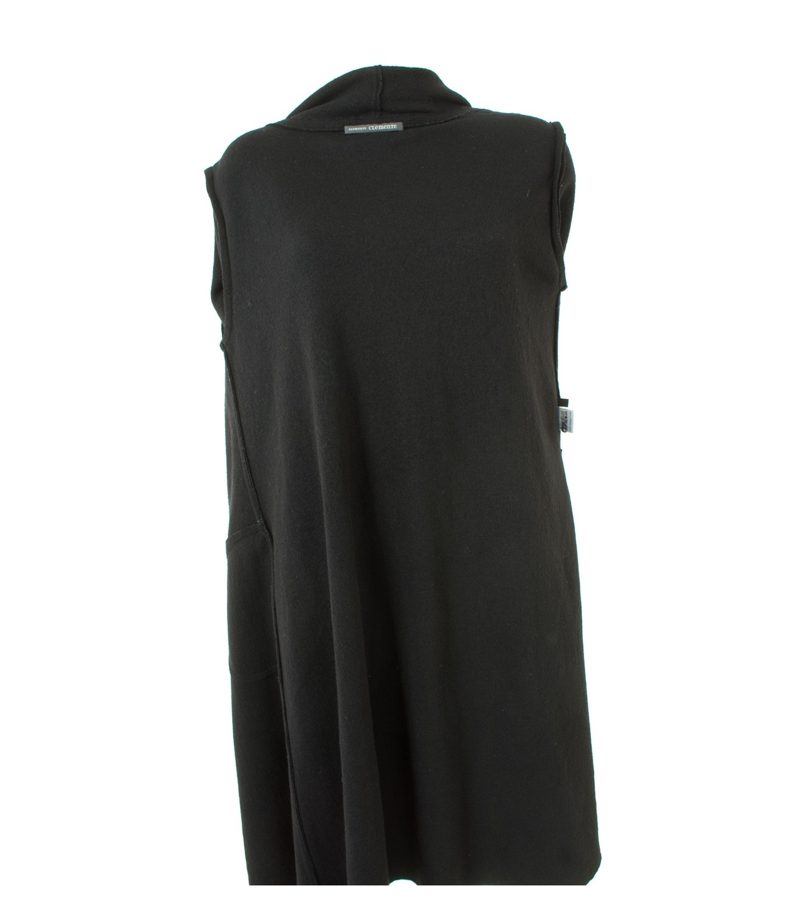 elemente clemente Damen Mantel Strickmantel Gr. 2/DE 40 Schwarz Wolle – Foto 4