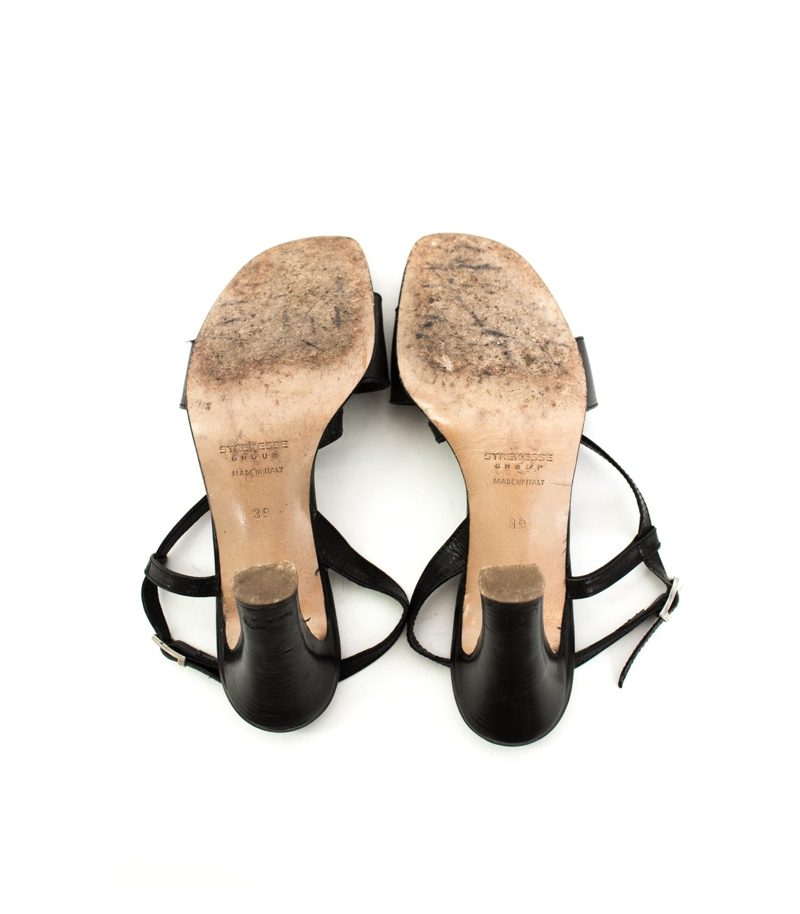 STRENESSE GROUP Sandaletten Gr. EU 39 Damen Schuhe High Heels Pumps Schwarz Leder – Foto 6