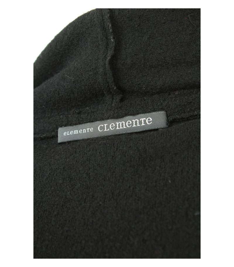 elemente clemente Damen Mantel Strickmantel Gr. 2/DE 40 Schwarz Wolle – Foto 5