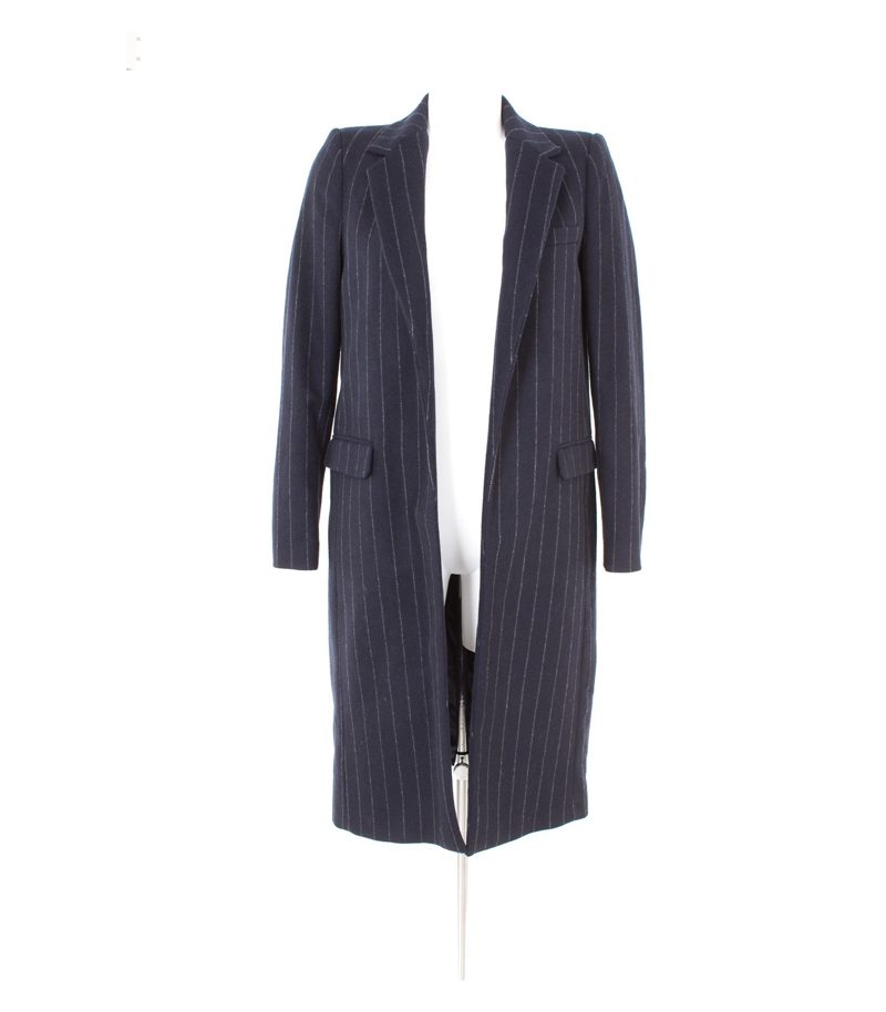 ZARA Damen WOMAN Mantel Gr. M Blau/Grau Wolle – Foto 1