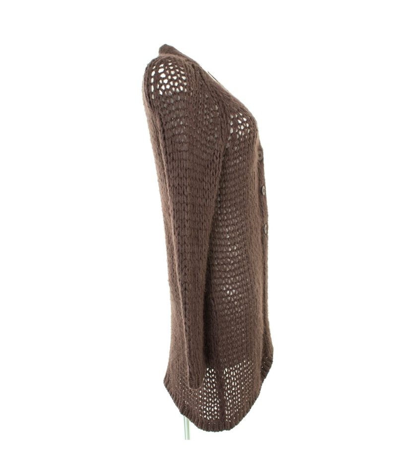TWIN-SET SIMONA BARBIERI Damen Strickmantel Mantel Gr. DE 38 Braun Strick – Foto 2