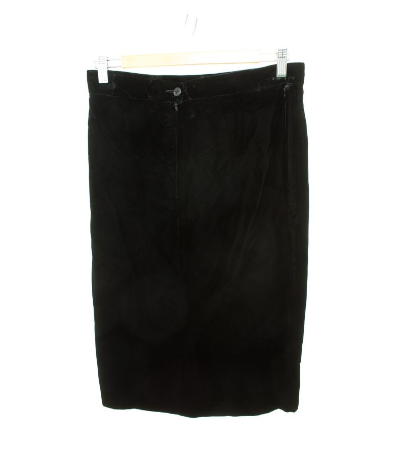 Valentino Damen Rock Samtrock GR. IT 42/DE 36 Schwarz Samt Viskose – Foto 2