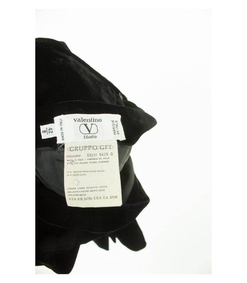 Valentino Damen Rock Samtrock GR. IT 42/DE 36 Schwarz Samt Viskose – Foto 3